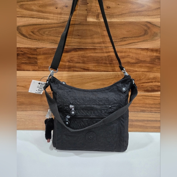 KIPLING BAG CROSSBODY & SHOULDER BLACK COLOR NEW MEDIUM PURSE BELAMMIE - Picture 3 of 17